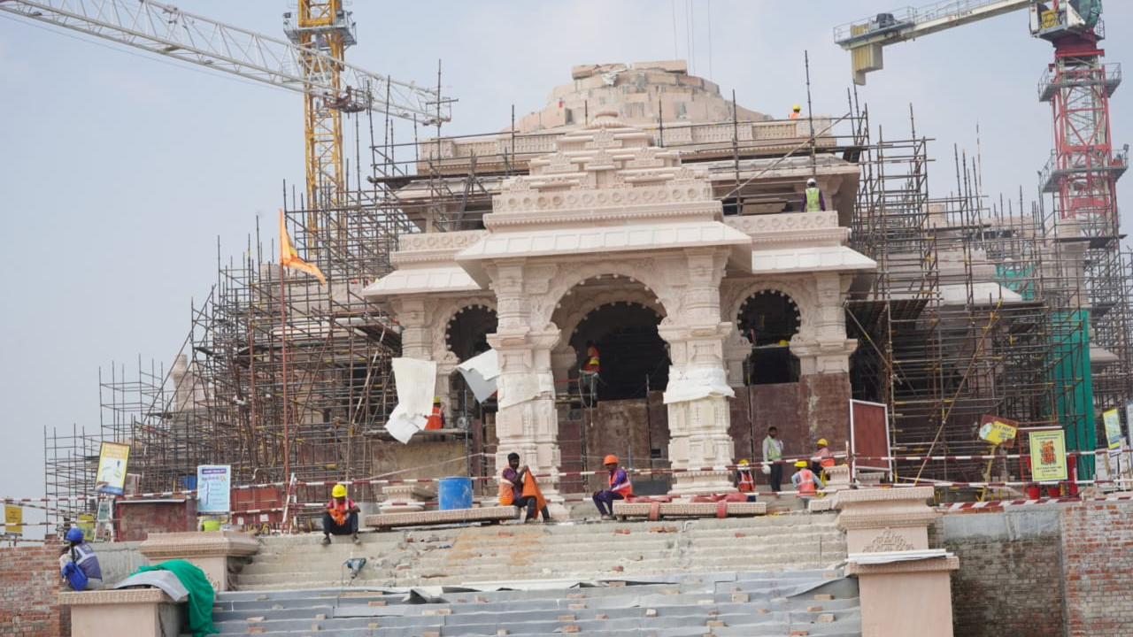 Pics Ram Temple Work In Full Swing In Ayodhya Ram Janmbhoomi Trust Shares Images Times Now