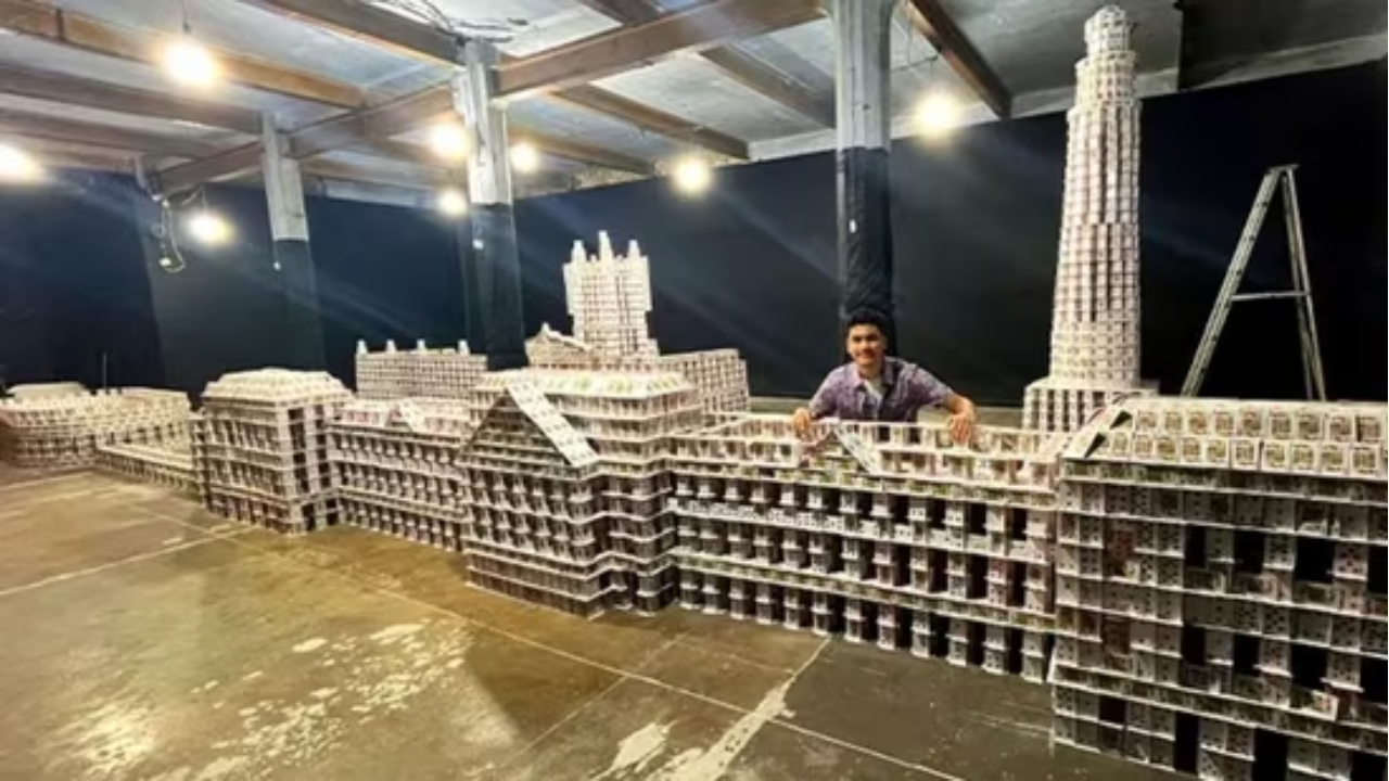 Indian Teen Stacks 1,43,000 Cards, Breaks Guinness World Record for Tallest Structure