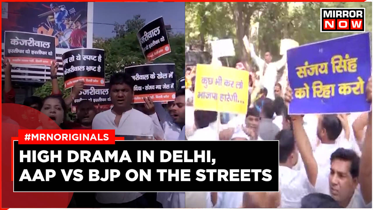 AAP Vs BJP In Delhi: BJP Protests Against Kejriwal, AAP Launches ...