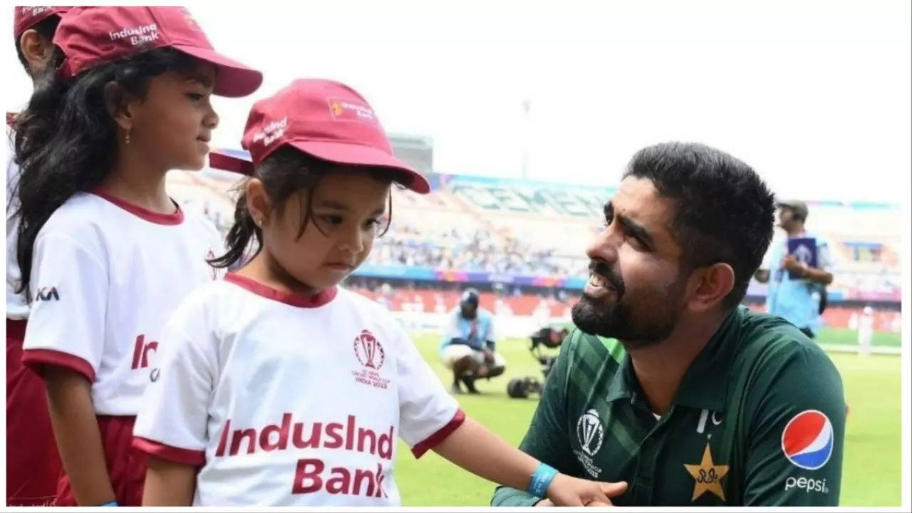 WATCH: Babar Azam Shares HEARTWARMING Moment With Little Girl Before Start Of PAK Vs SL World Cup 2023 Match