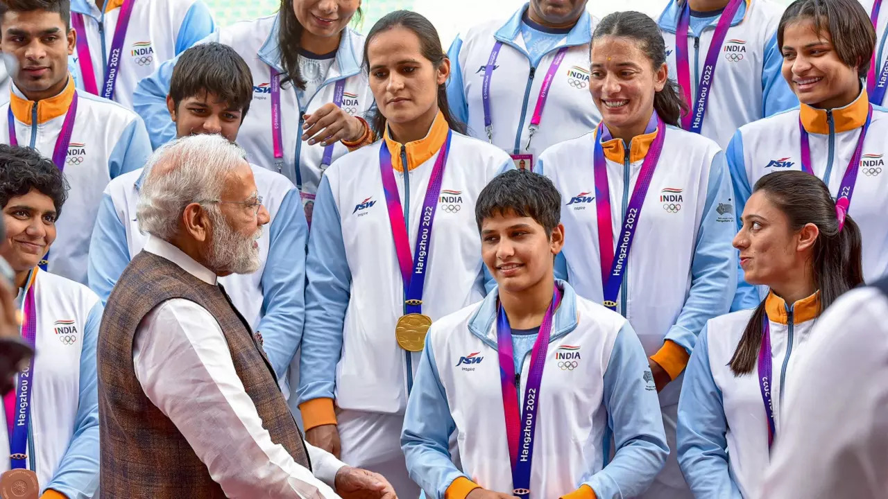 Proud Of Our 'Nari Shakti': PM Narendra Modi Addresses Historic Asian Games Indian Contingent