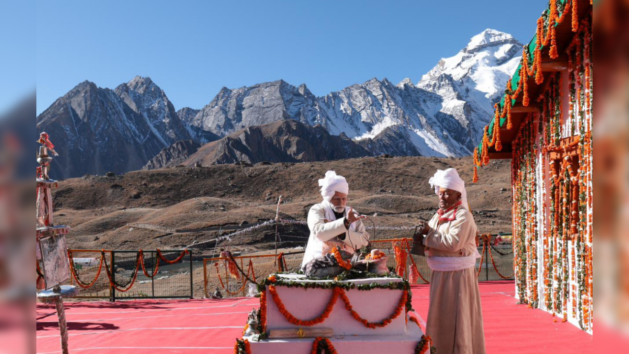 Amid Snow-Capped Mountains, PM Modi Performs Puja In Uttarakhand | WATCH