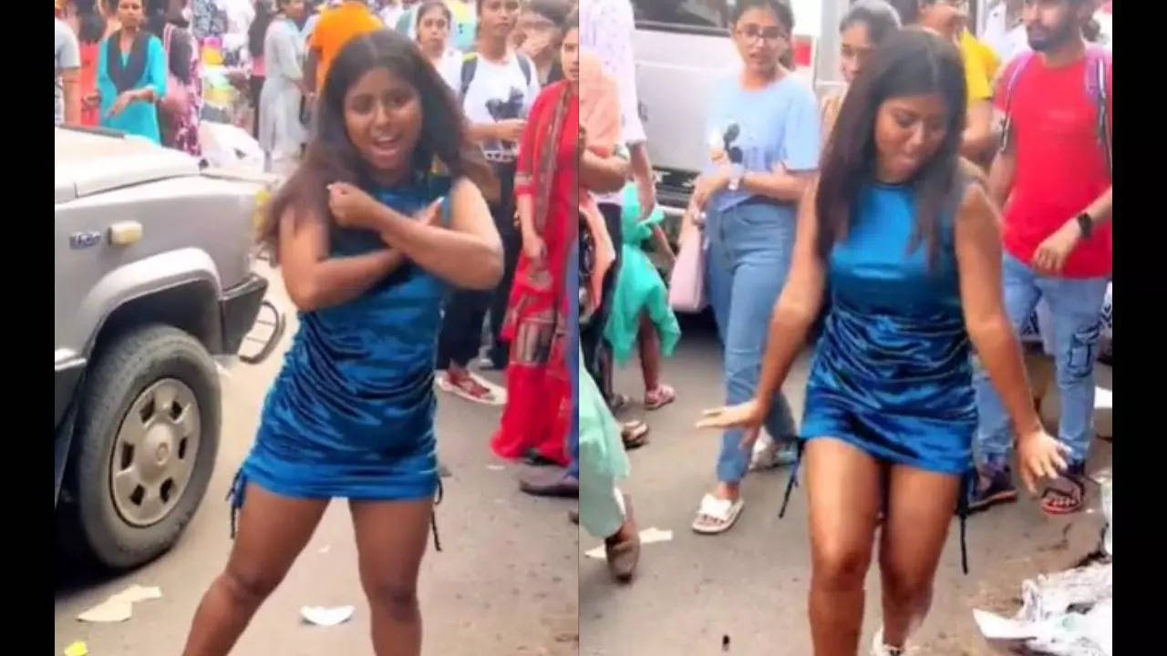 Viral Video: Girl Dances On Crowded Street, Netizens Stunned
