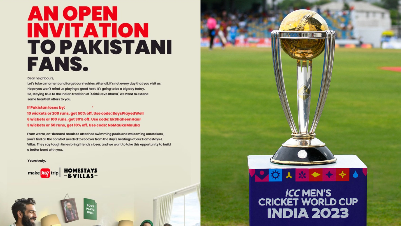 India vs Pakistan World Cup 2023: Make My Trip's Newspaper Ad For