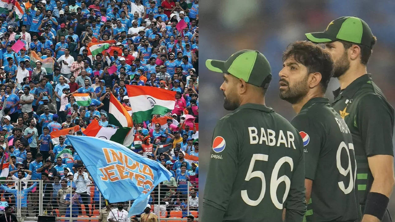 Pakistan tum aage badho hum tumhare saath hai, Tum hamare bacche ho hum  tumhare baap hai: Indian Fans Mock Pakistani Players During ODI World Cup  2023 Match – WATCH | Cricket News, Times Now