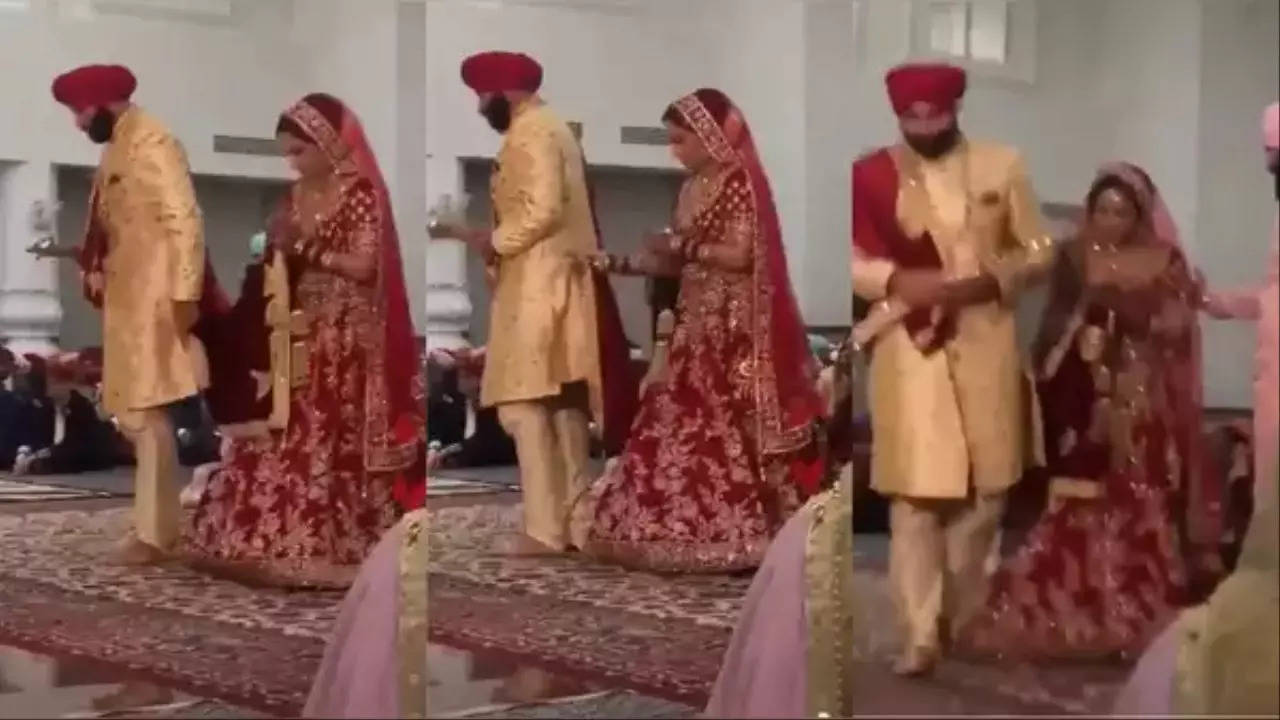 bride pulled the groom