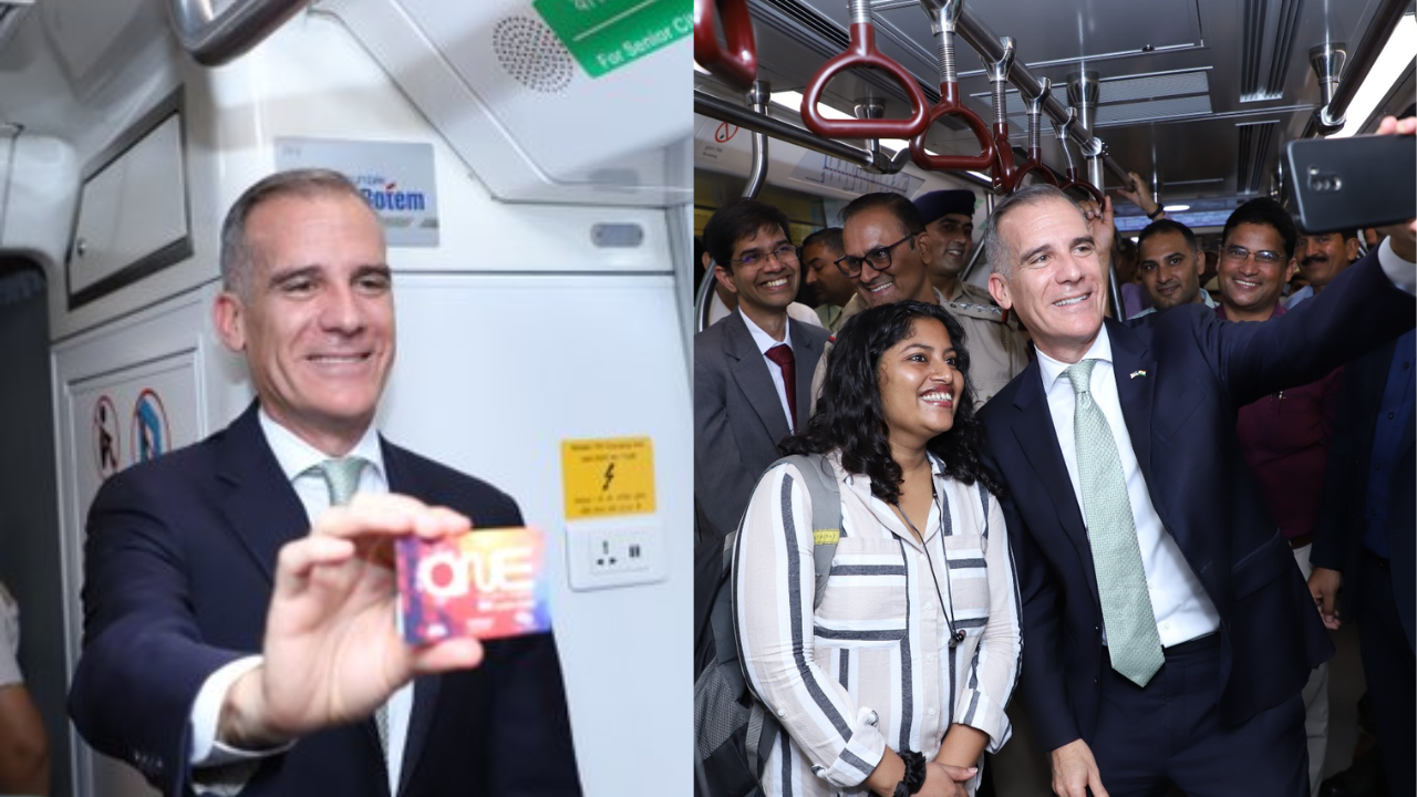 US Ambassador Eric Garcetti Takes Delhi Metro, Praises Efficiency and Cleanliness