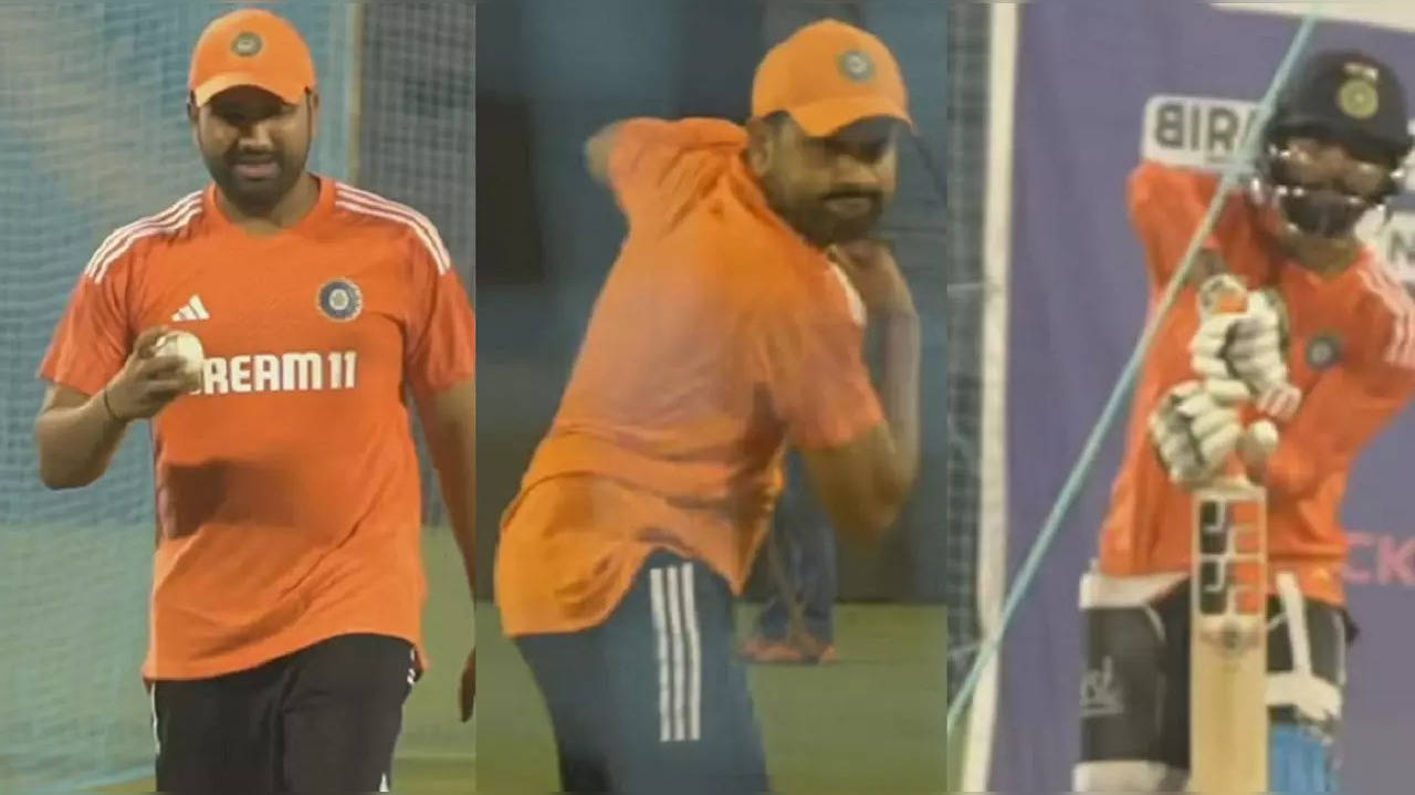 Rohit Sharma turns off-spinner during India's net session in Pune ahead of India-Bangladesh ODI World Cup 2023 match