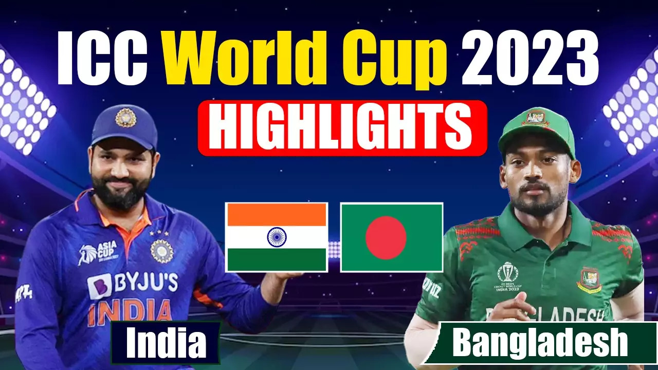 India vs Bangladesh Highlights World Cup 2023 Scorecard Sublime Kohli Gill  Belligerent Rohit Help IND Crush BAN By 7 Wickets