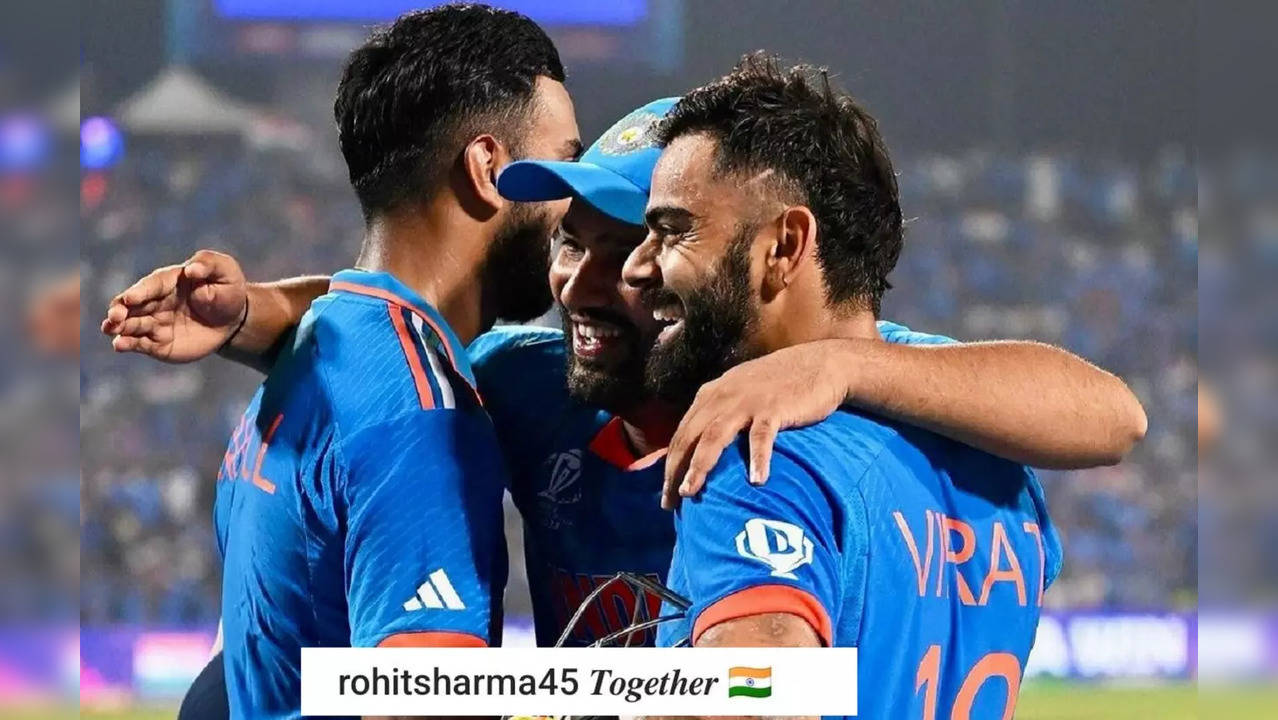 Rohit Sharma's one-word caption on Instagram post featuring Virat Kohli and KL Rahul goes viral