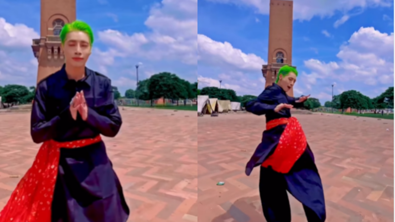 K-pop idol  dances to UP Wala Thumka.