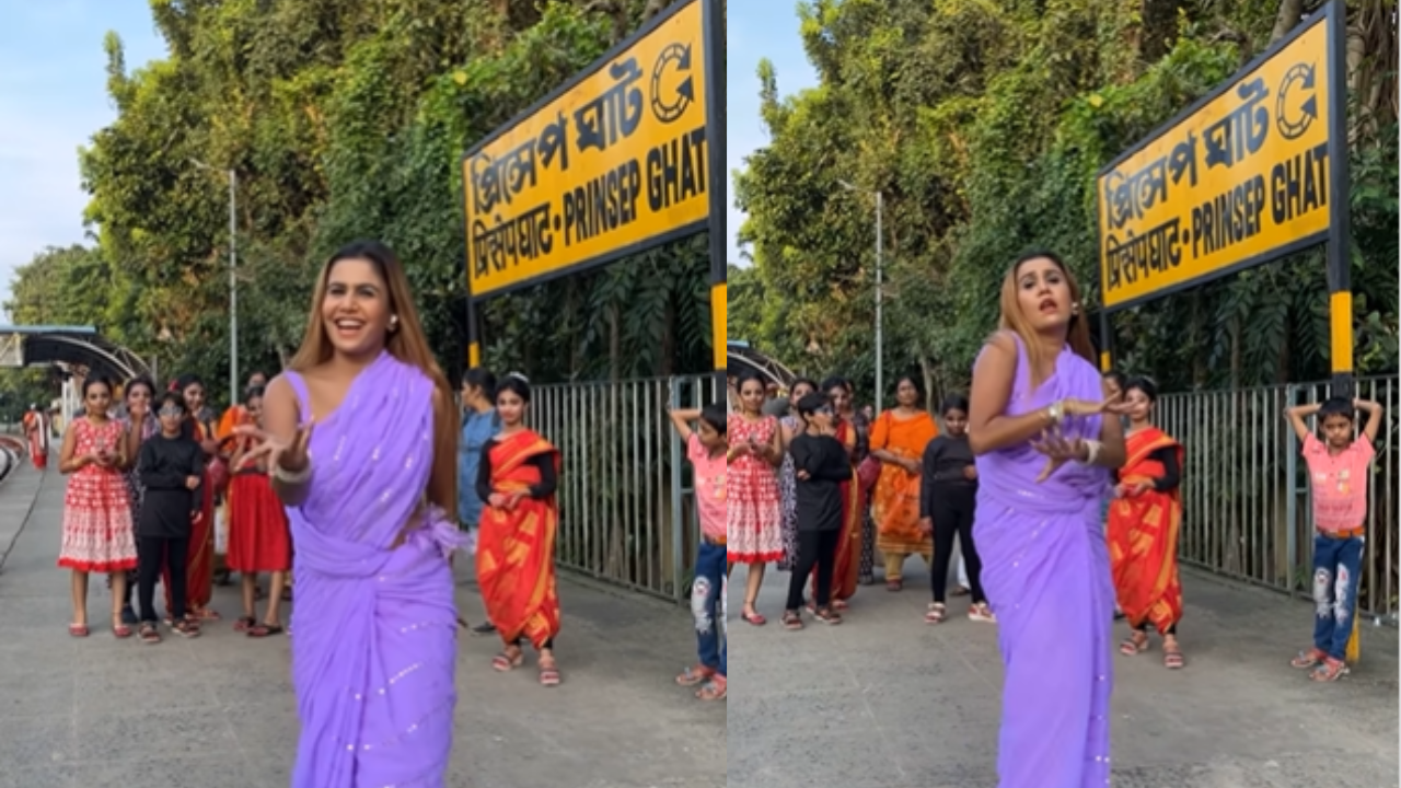 Watch: Saree-Clad Woman’s Dance At Railway Station.