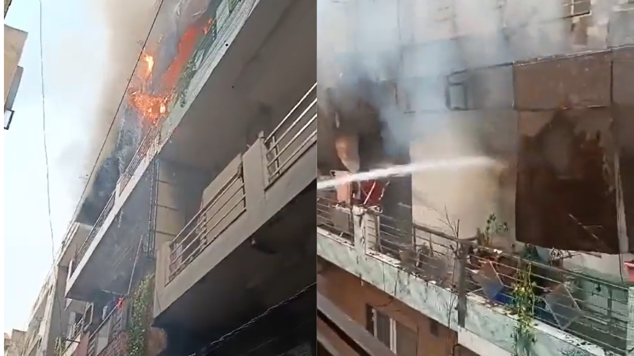 Fire Due To Cylinder Blast in Delhi Buiding, 16 Rescued