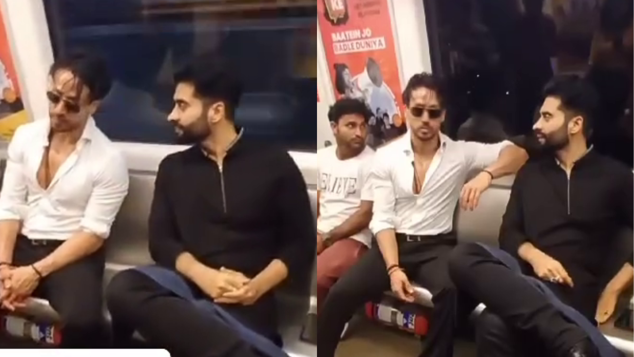 Ganapath Star Tiger Shroff Takes Mumbai Metro To Visit Durga Pujo Pandal, Netizens Call It Promotion Tactic