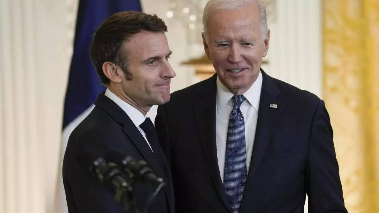 Emmanuel Macron And Joe Biden