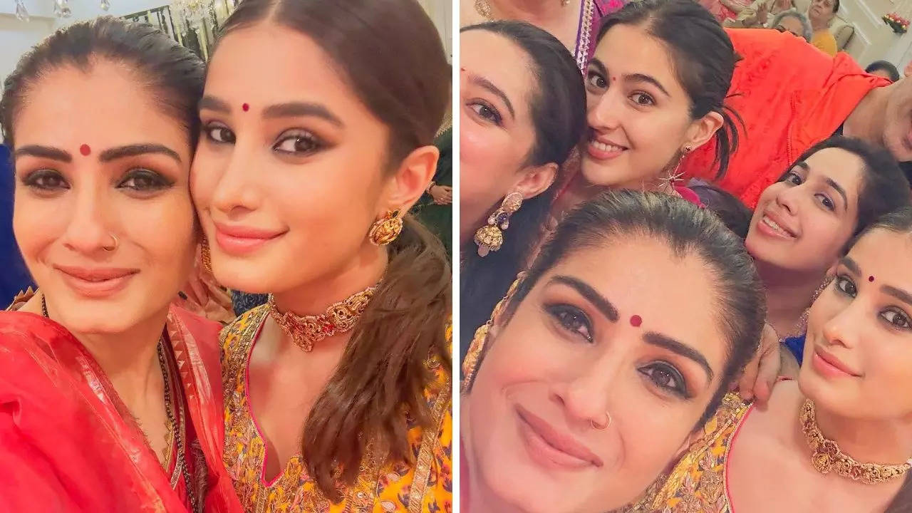 Sara celebrates Navratri with Raveena, Rasha