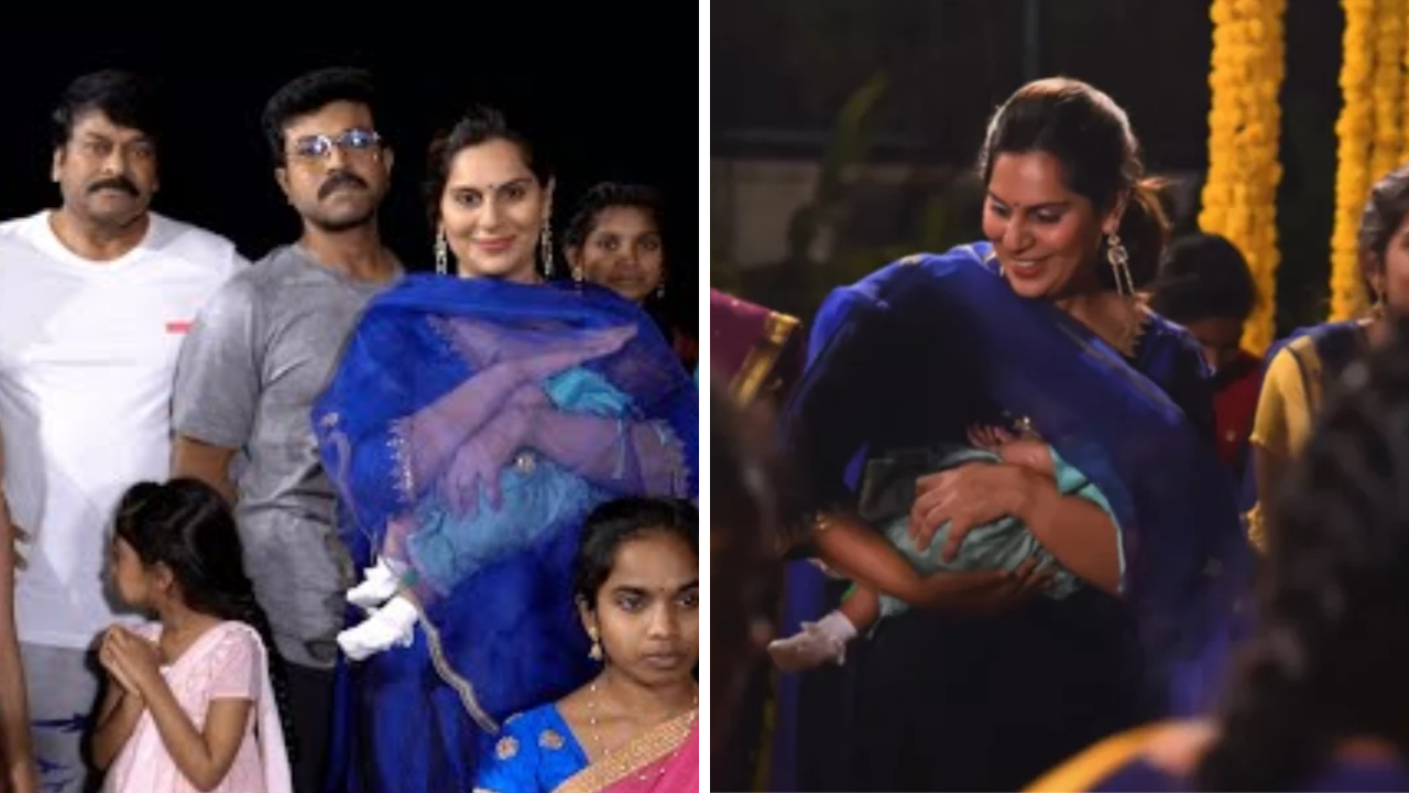 Ram Charan, Upasana celebrate Bathukamma festival with daughter Klin Kaara