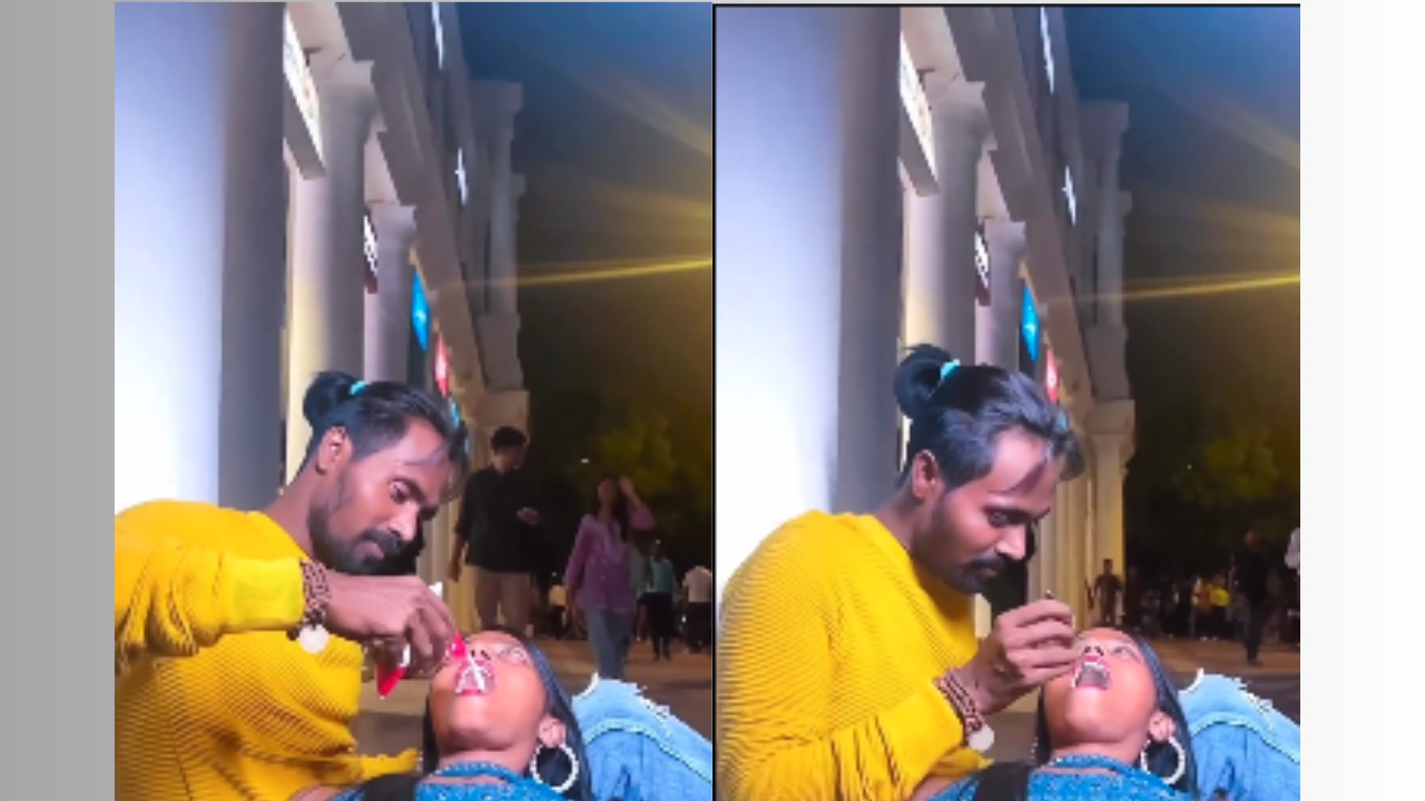 Watch| Delhi Couple Seen Drinking Milk from Each Other's Mouth In Connaught Place