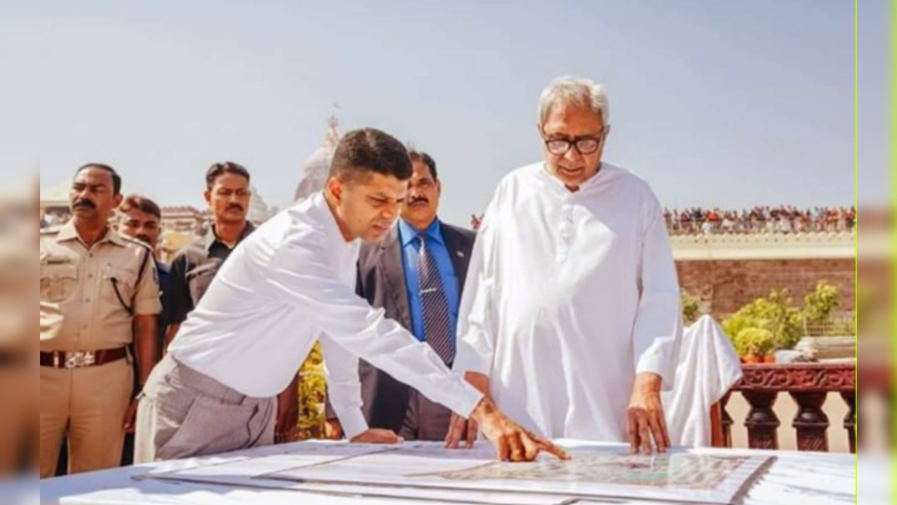 VK Pandian With Naveen Patnaik of Biju Janata Dal In Odisha