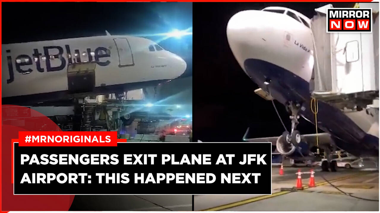 Shocking Video: JetBlue Plane Tips Backward As Passengers Exit Aircraft ...