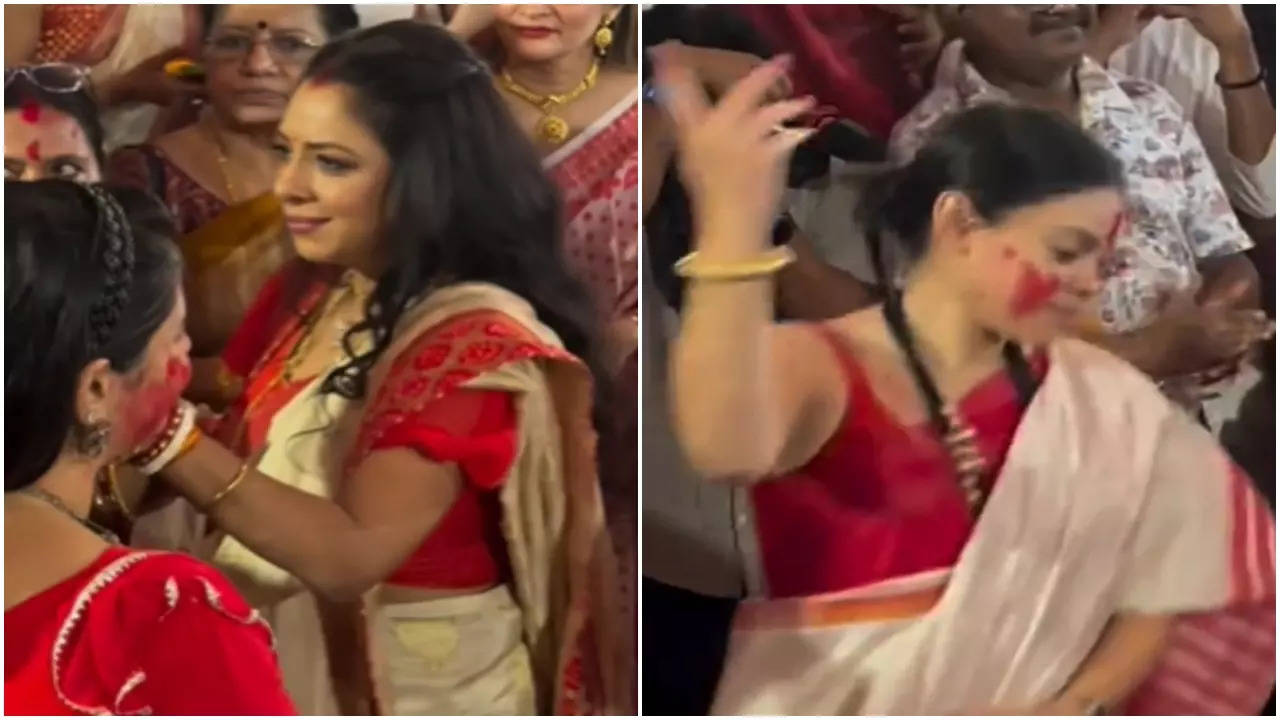 Anupamaa’s Rupali Ganguly Plays Sindoor Khela Sumona Chakravarti Performs Bengali Dance On Last