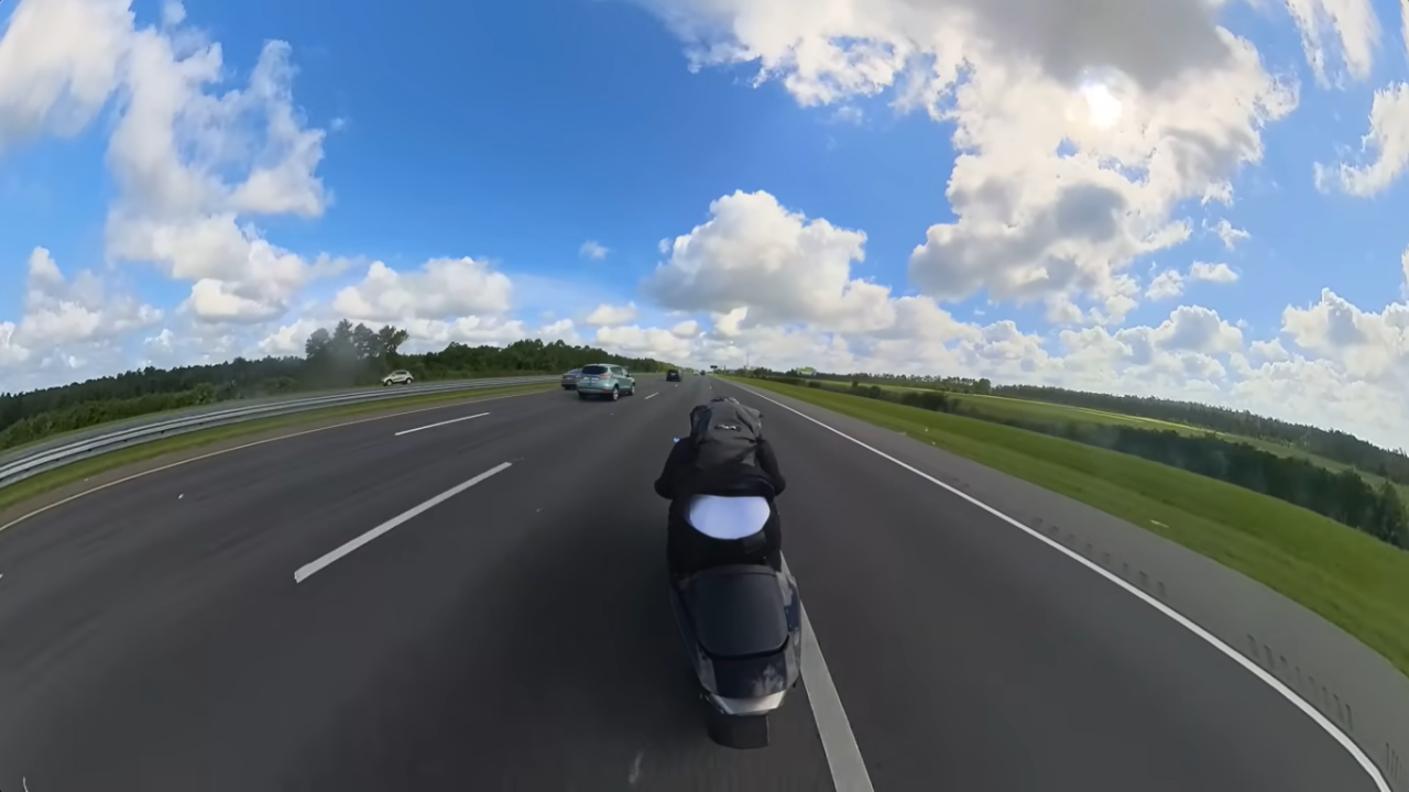 US Biker's High-Speed Crash