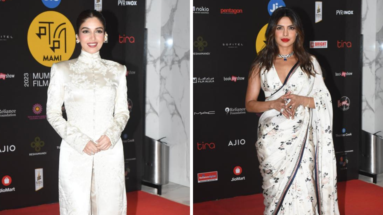 Priyanka Chopra and Bhumi Pednekar catch up at MAMI