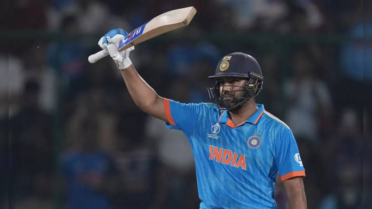 Milestones achieved by Rohit Sharma during India's 100-run win over England in the World Cup 2023.