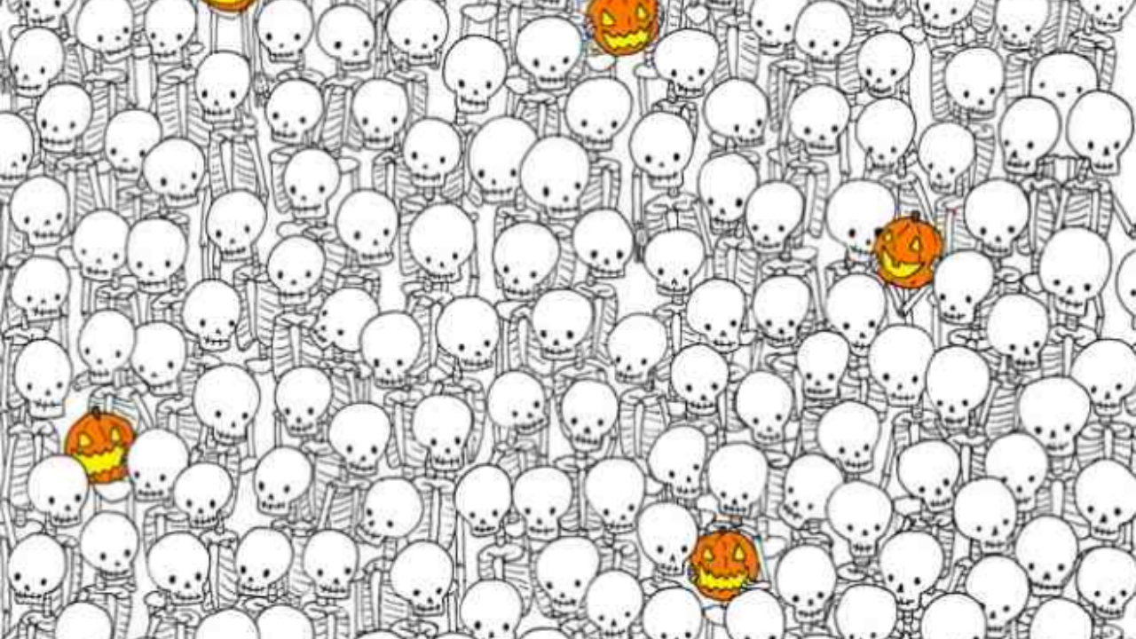 Optical Illusion Test: Find the ghosts among the skeletons  in this picture in this picture. Pic Credit: Twitter