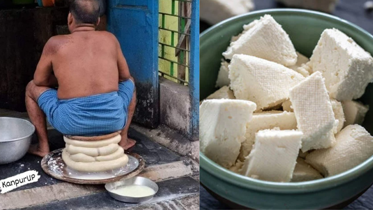 Picture Of Desi Man Sitting on Raw Paneer Goes Viral.