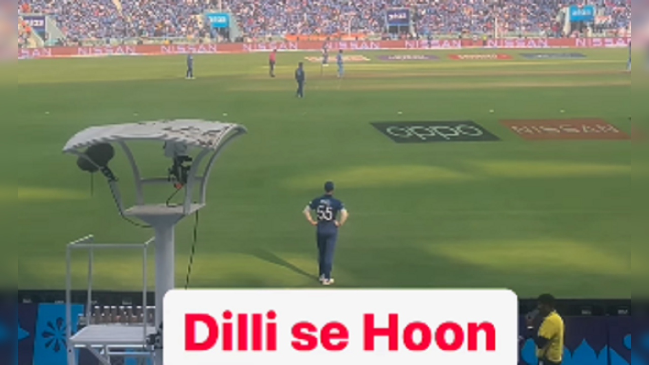 Indian fans tease Ben Stokes during India-England World Cup 2023 match in Lucknow