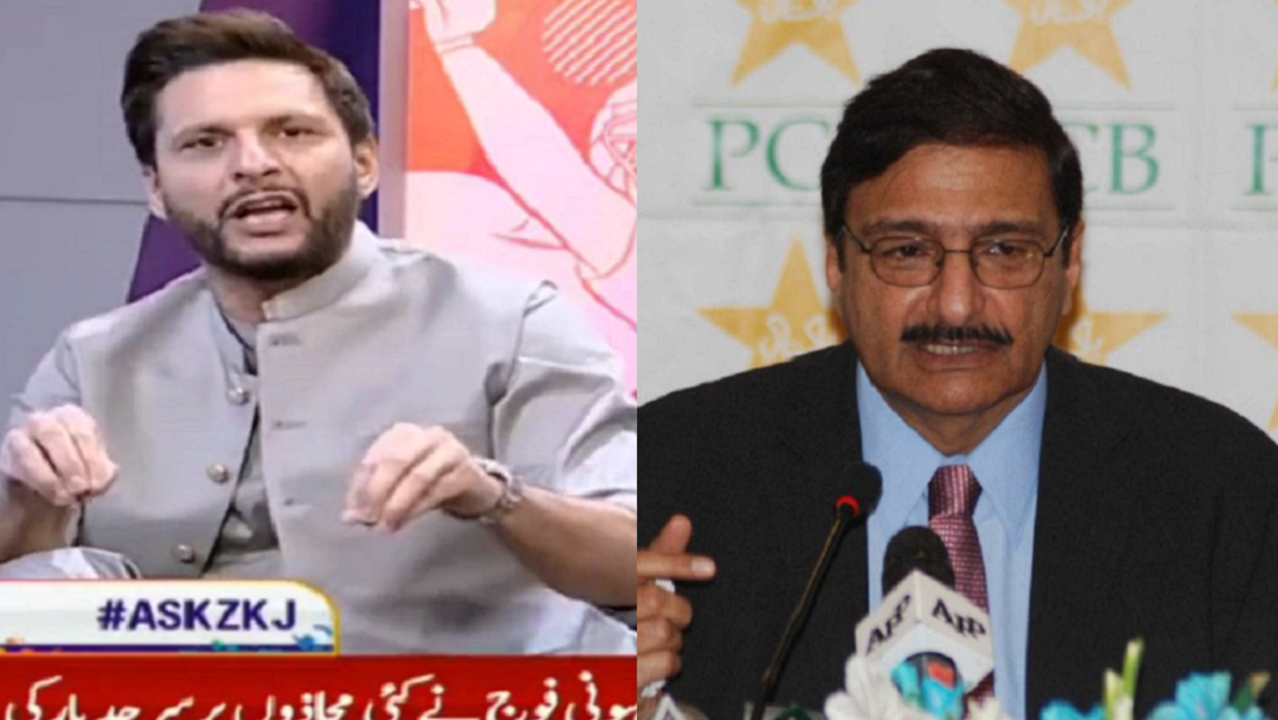 Shahid Afridi slams PCB chairman Zaka Ashraf live on-air, asks him to mind his own business