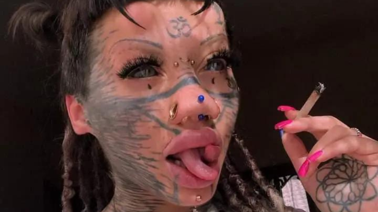 Chiara Dell’Abate has undergone 20 body modifications to become a cat. | Courtesy: Aydin Mod