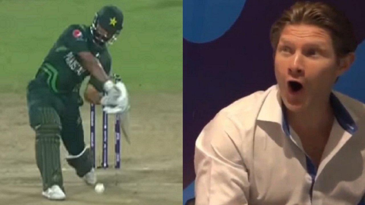 Shane Watson's stunned reaction after Pakistan's Fakhar Zaman hits 95-m six goes viral.