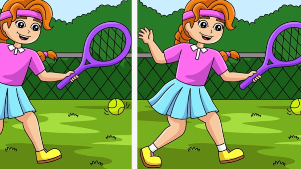 Spot 3 Differences Between Tennis Pictures In 11 Seconds.