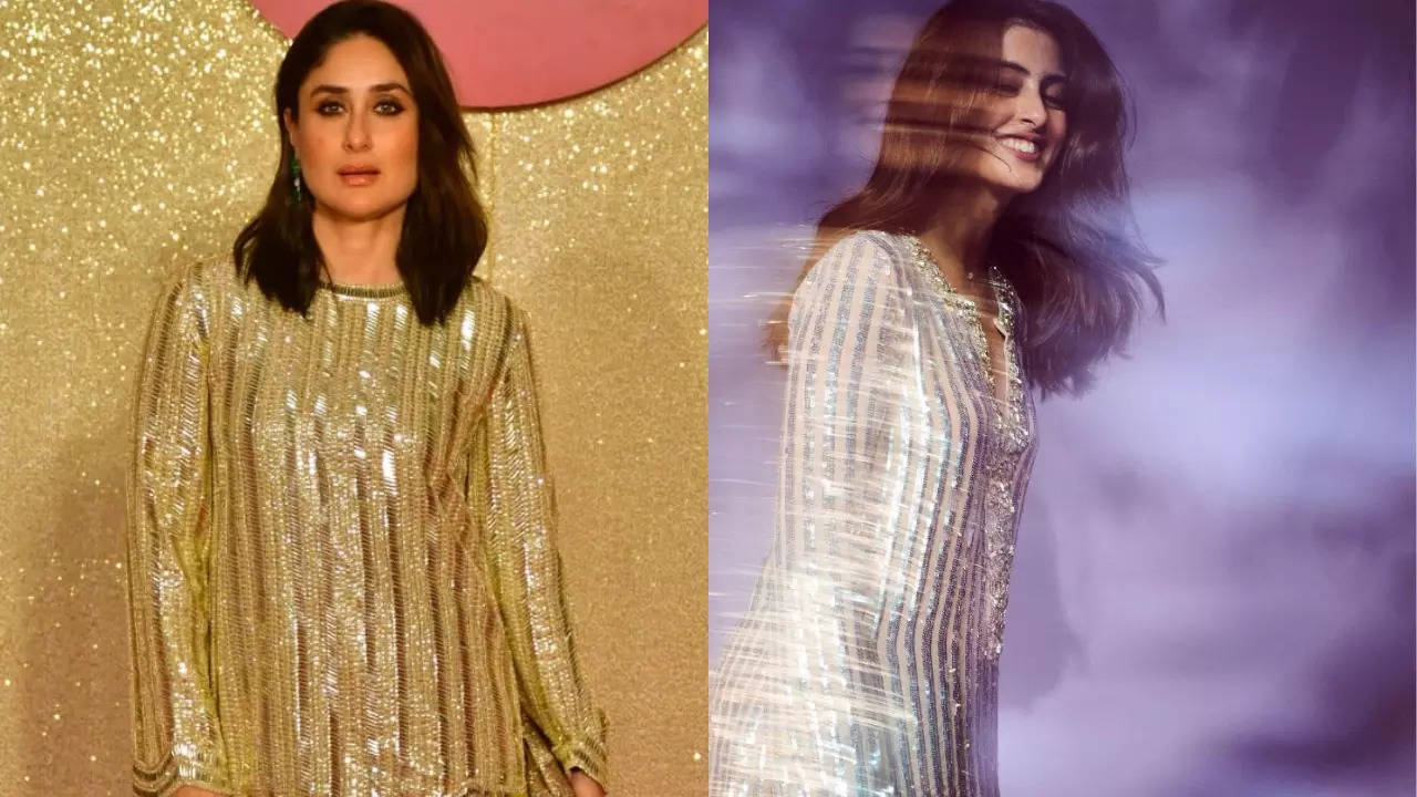 Kareena Kapoor And Navya Nanda Dazzle In Near-Identical Shimmery Co-Ord  Sets For The Launch Of Jio World Plaza