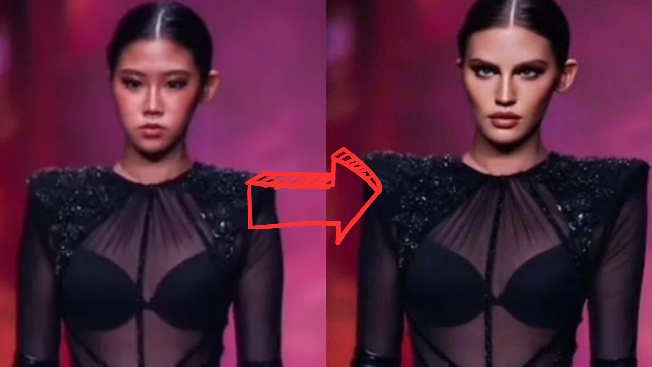 Model accuses designer of editing her face