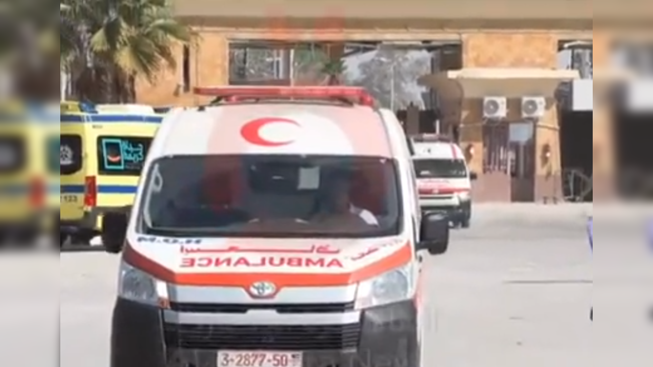 Ambulances at Rafah Crossing 