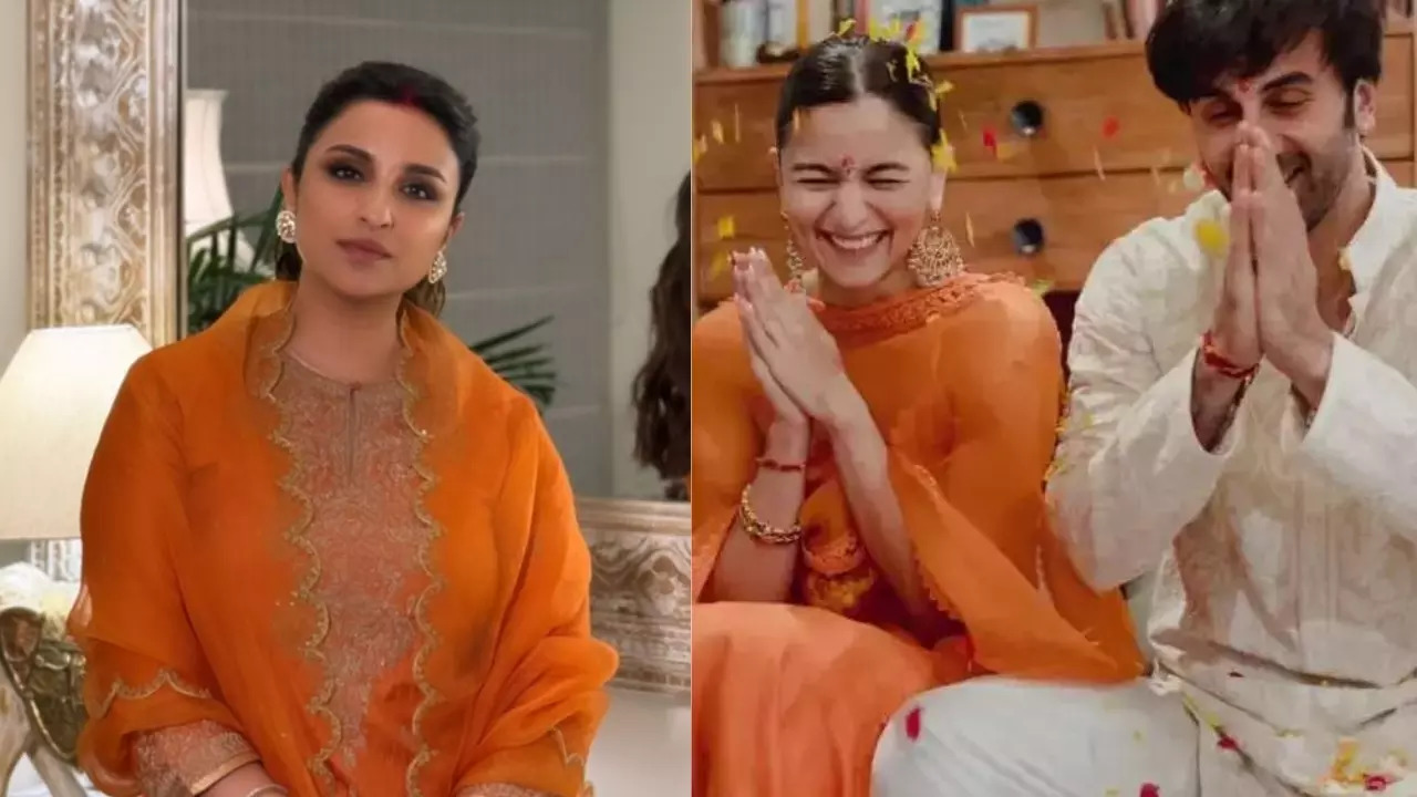 Rs 1 lakh! Parineeti Chopra Exudes Elegance In Orange Sharara, Reminds Of Alia Bhatt's Pre-Wedding Look