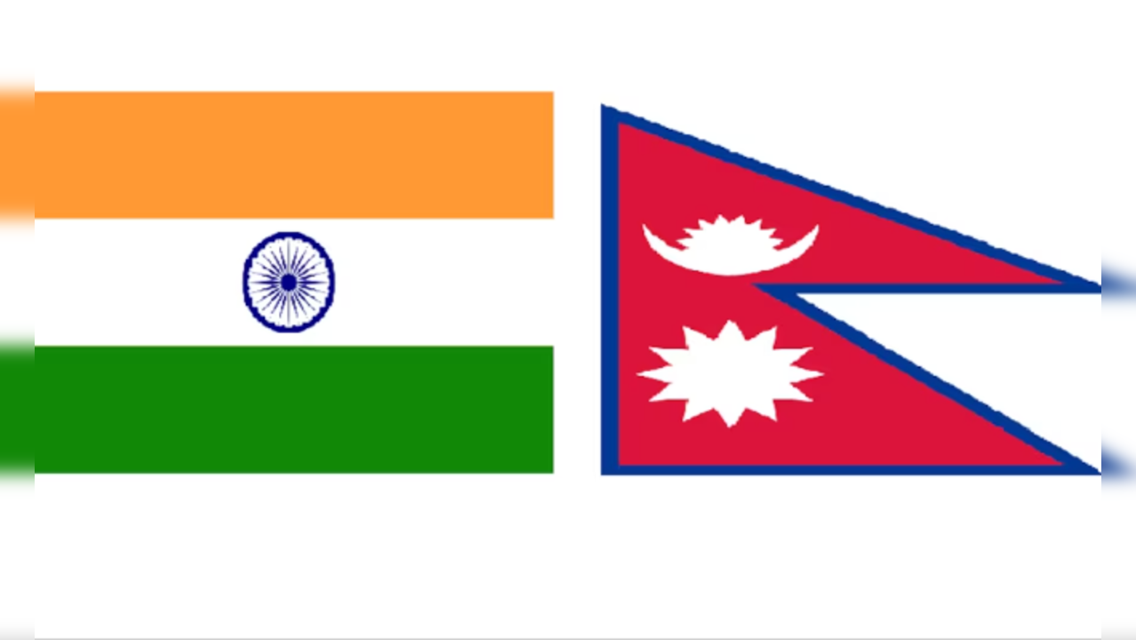 India Nepal Flags