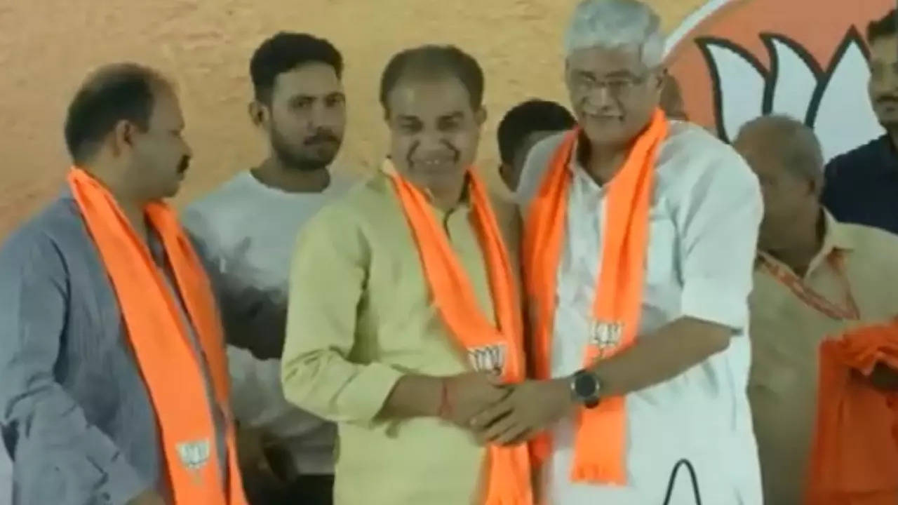 Girraj Malinga, Congress MLA from Bari in Rajasthan, joins BJP