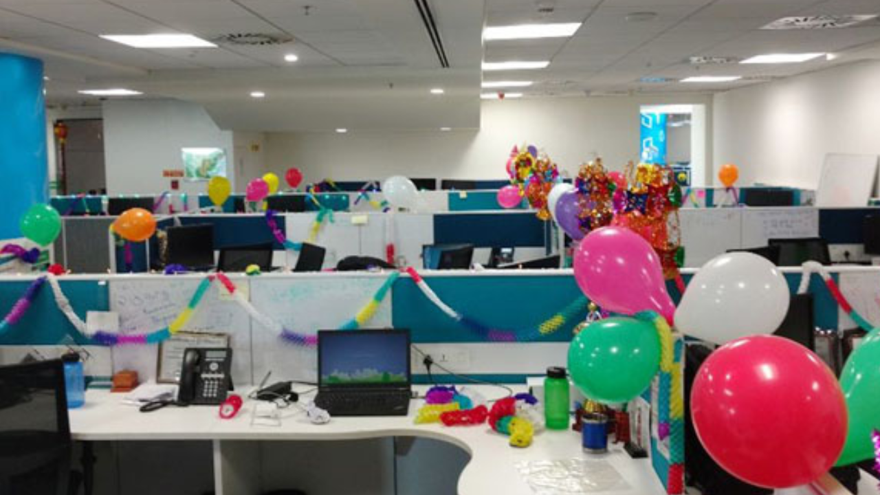 office decoration in diwali