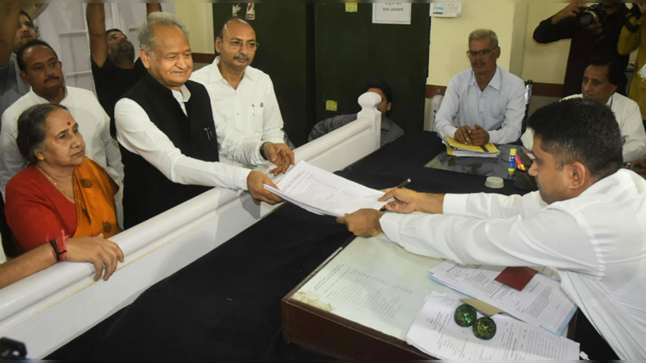 Ashok Gehlot Files Nomination