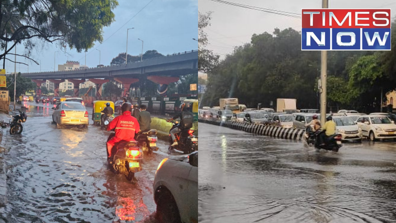 Waterlogged Roads Lead to Traffic Jam in Bengaluru