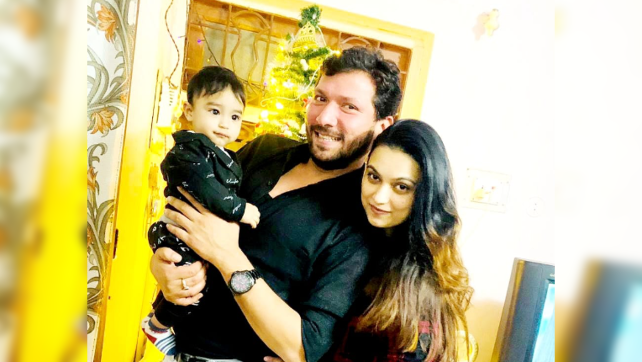 Ankush Jaiswal and Sivan Jacob Jaiswal with their son Aviel