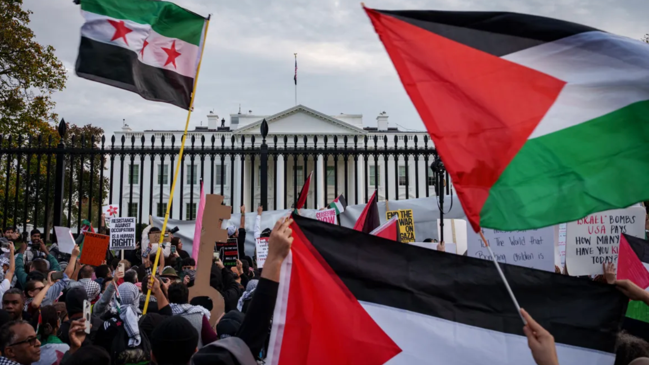 Pro-Palestine Supporters March The White House