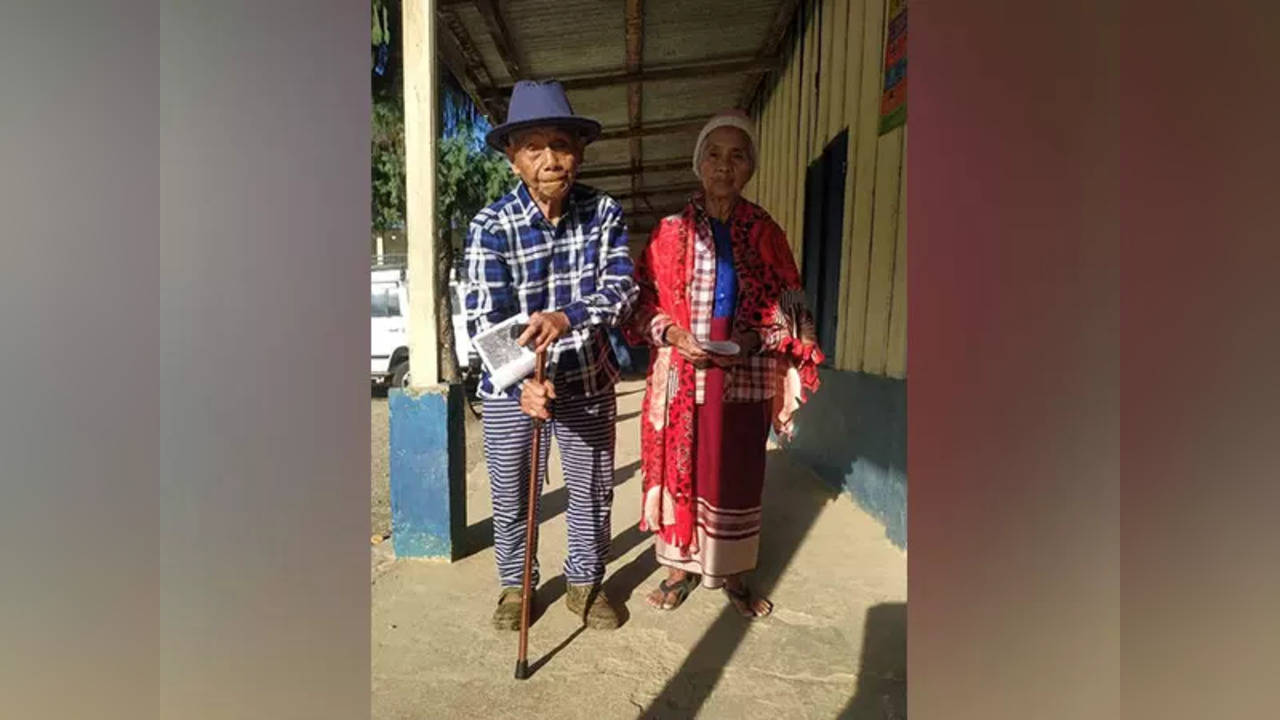 Mizoram Elections: 101-Year-Old Cast His Vote Setting 'Couple Goal' With His 96 Year Old Wife