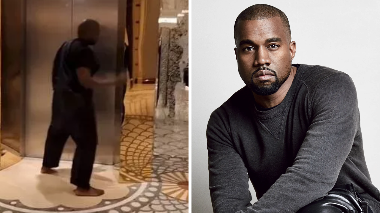 Kanye West Ditches Sneakers, Goes Barefoot At Luxurious Building In Dubai