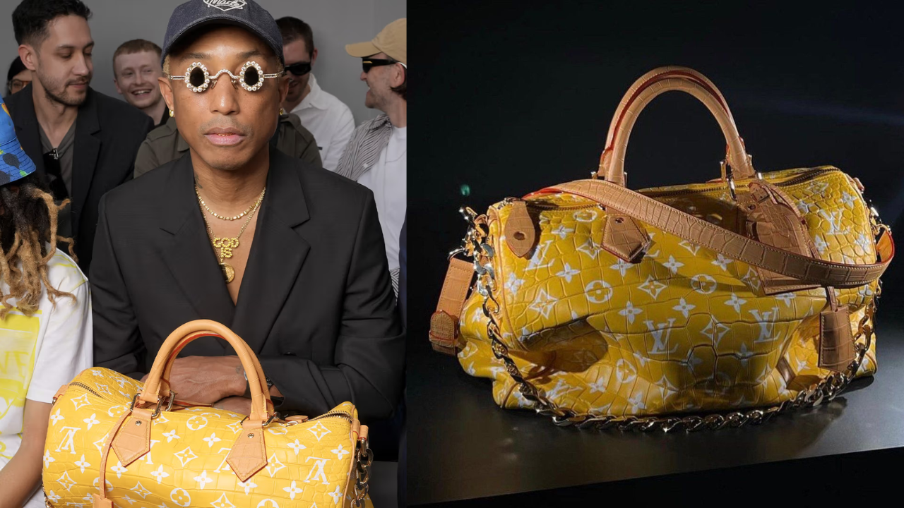 Pharrell Accessorizes With $1 Million Louis Vuitton Bag on Front Row – WWD