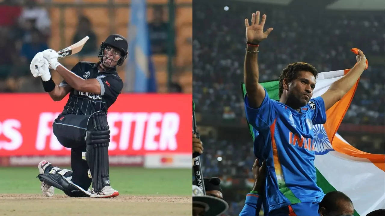 NZ Vs SL: Rachin Ravindra Creates HISTORY, Breaks Sachin Tendulkar's 27-Year-Old World Cup Record